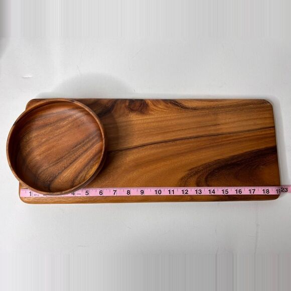 Woodard & Charles Acacia Charcuterie Board and Bowl Set NWOT - Picture 3 of 8